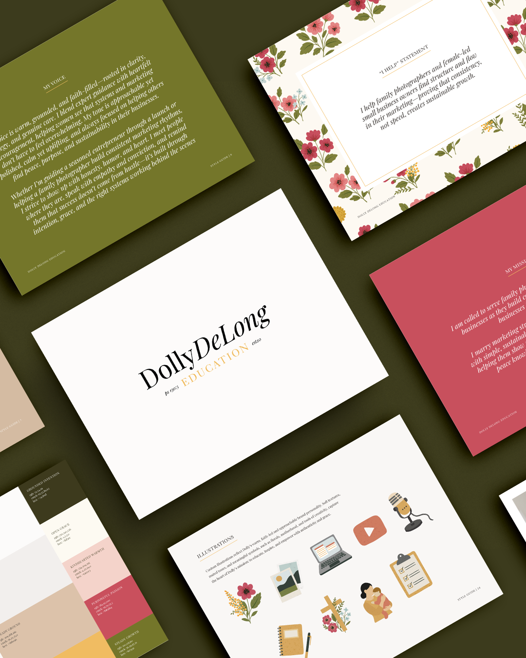 Education Brand Identity Design for Dolly DeLong Education