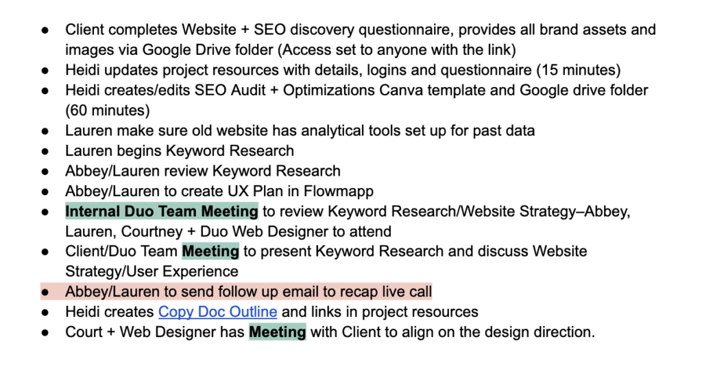 sop example