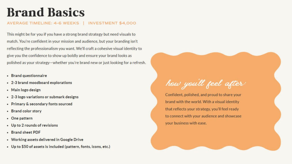 example of pricing guide